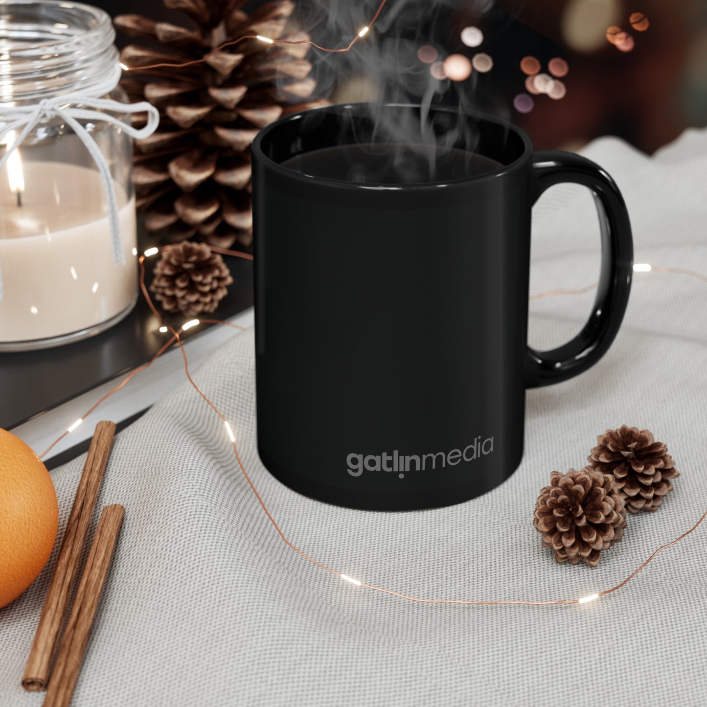 Gatlin media Black Mug